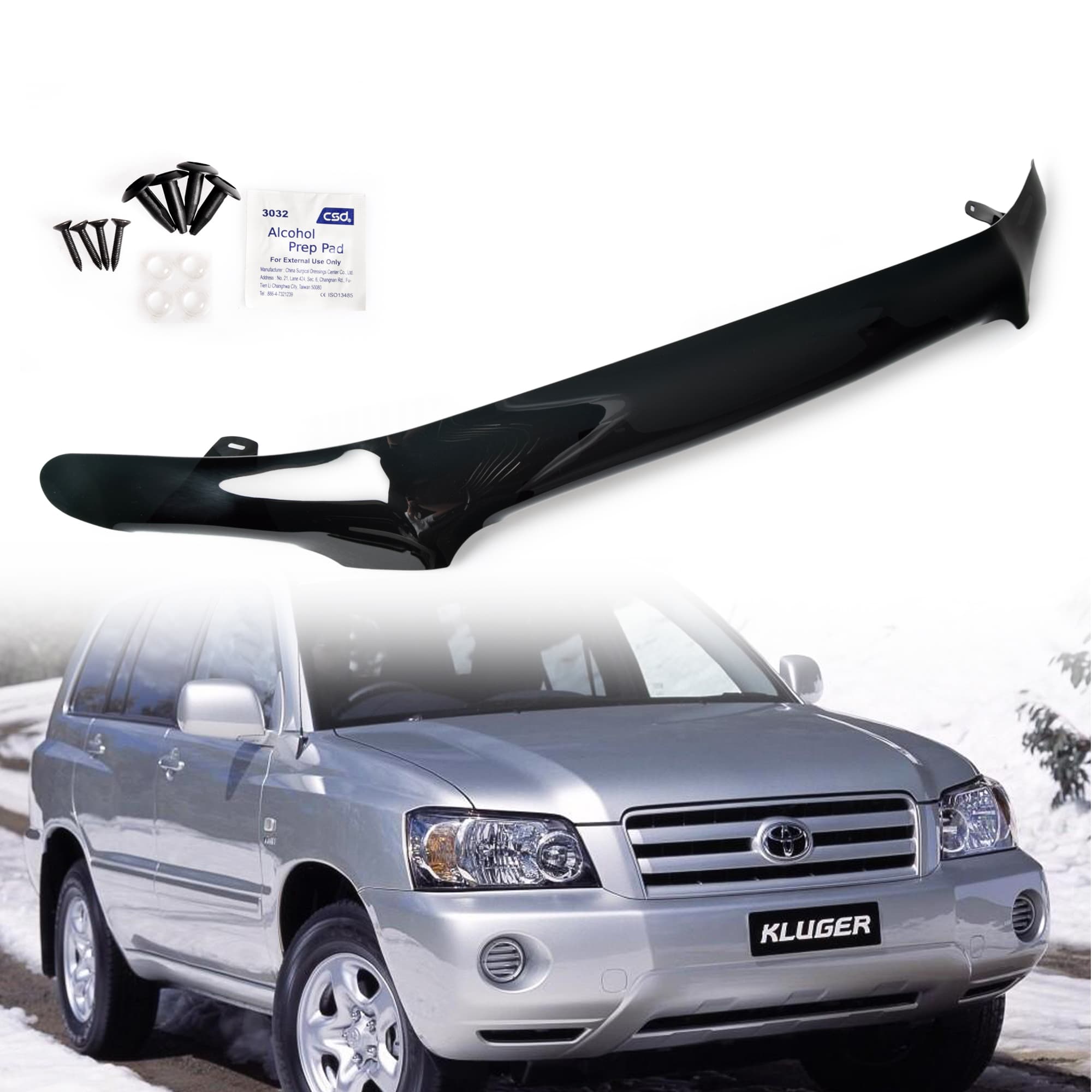Bonnet Protector Hood Deflector Bug Guard For Toyota Kluger MCU28