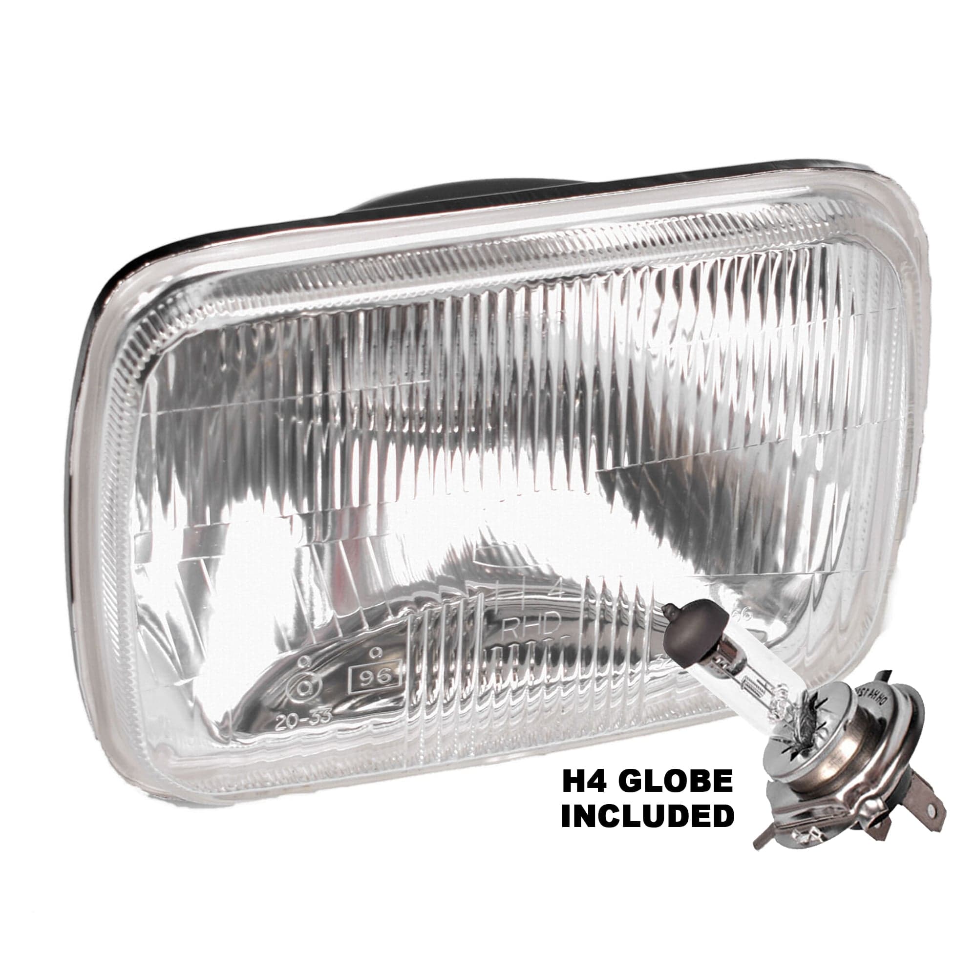 1 x Head Light Lamp With H4 Globe Glass Lens For Toyota Hiace 1982~2004