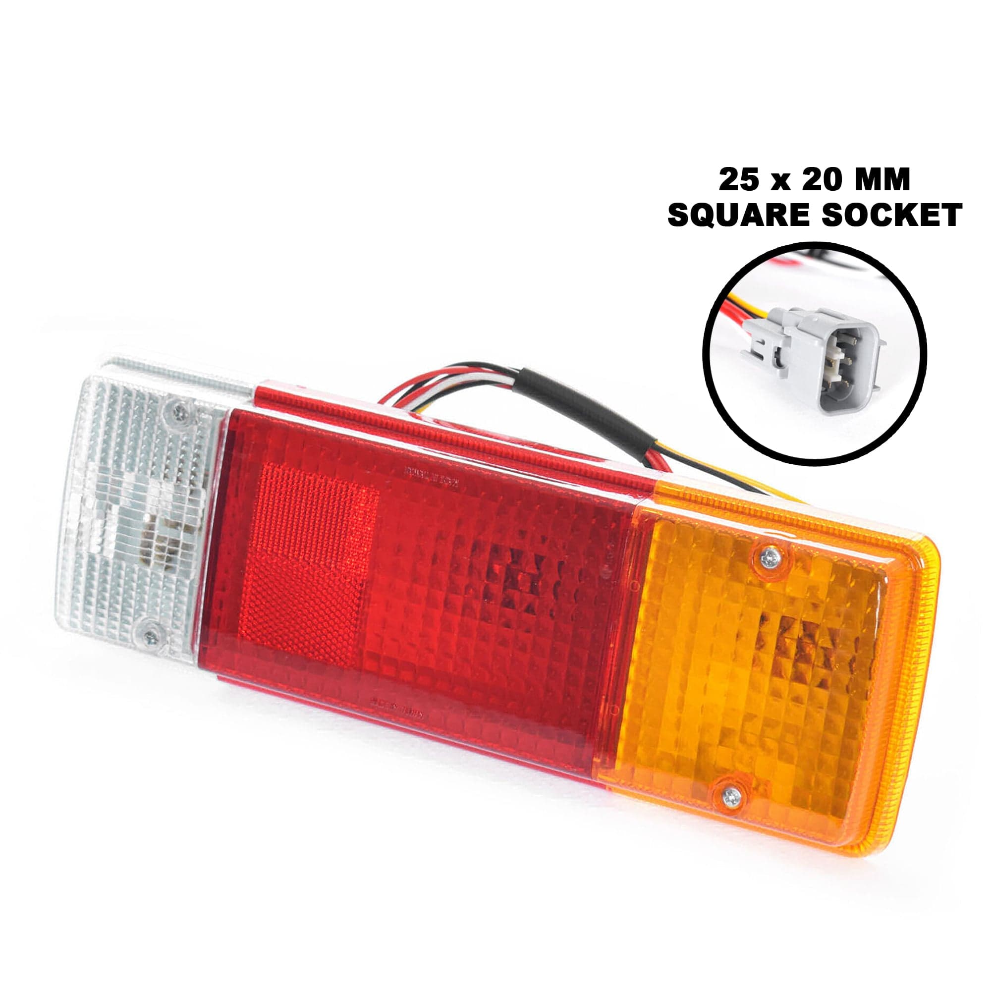 1 x LH=RH Tail Light Lamp (30cm Square) For Toyota Hilux / Landcruiser 1988-On