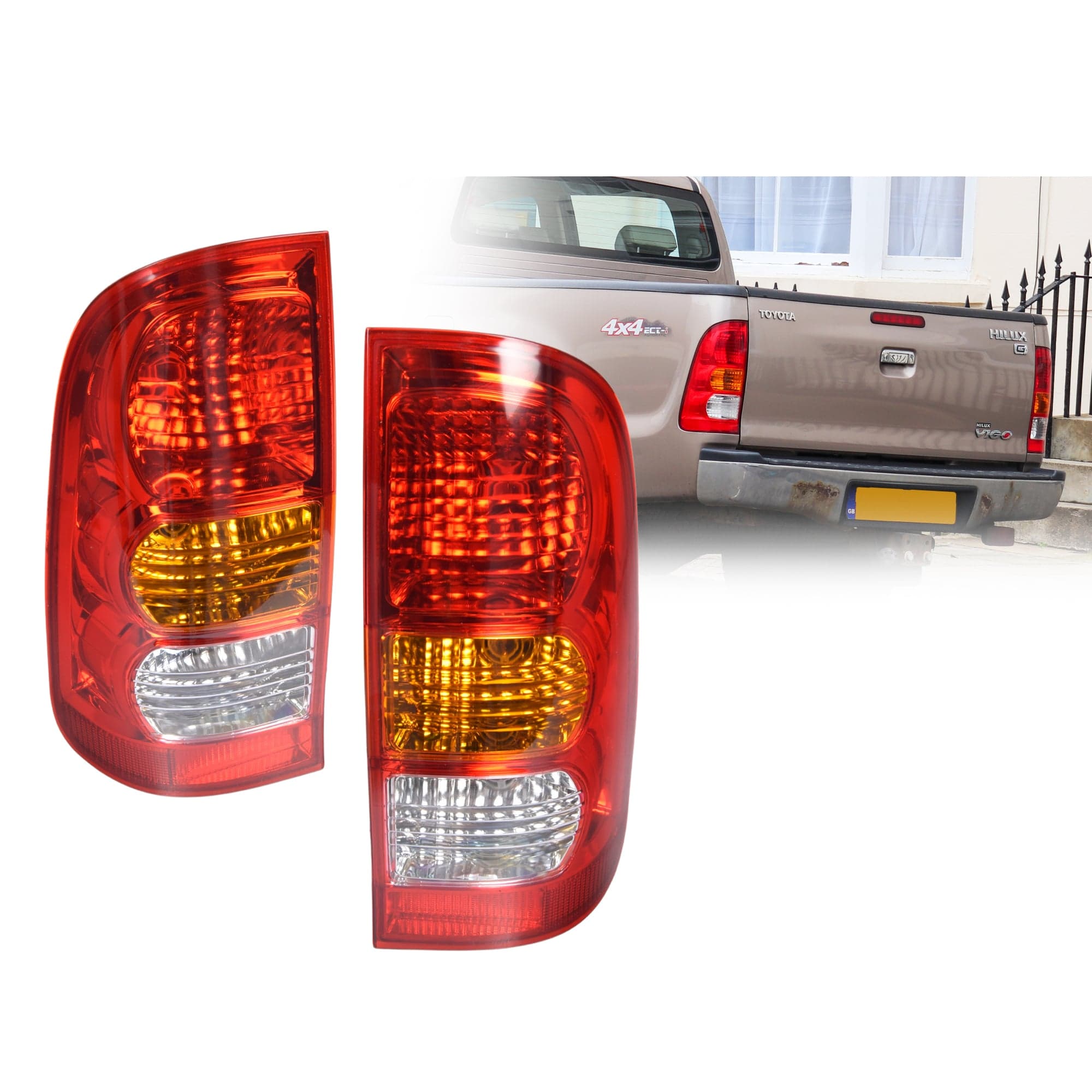 Pair LH Left + RH Right Tail Light Rear Lamp For Toyota Hilux Ute