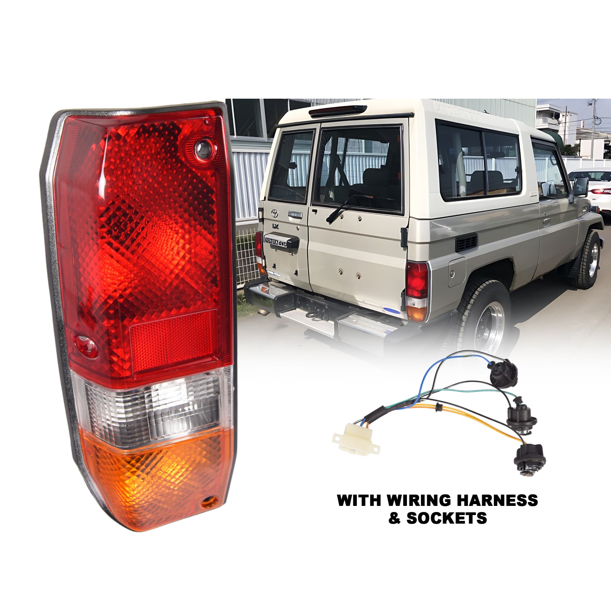 LH Left Tail Light Lamp For Toyota Landcruiser 70 75 Series Troopy 1985~1999