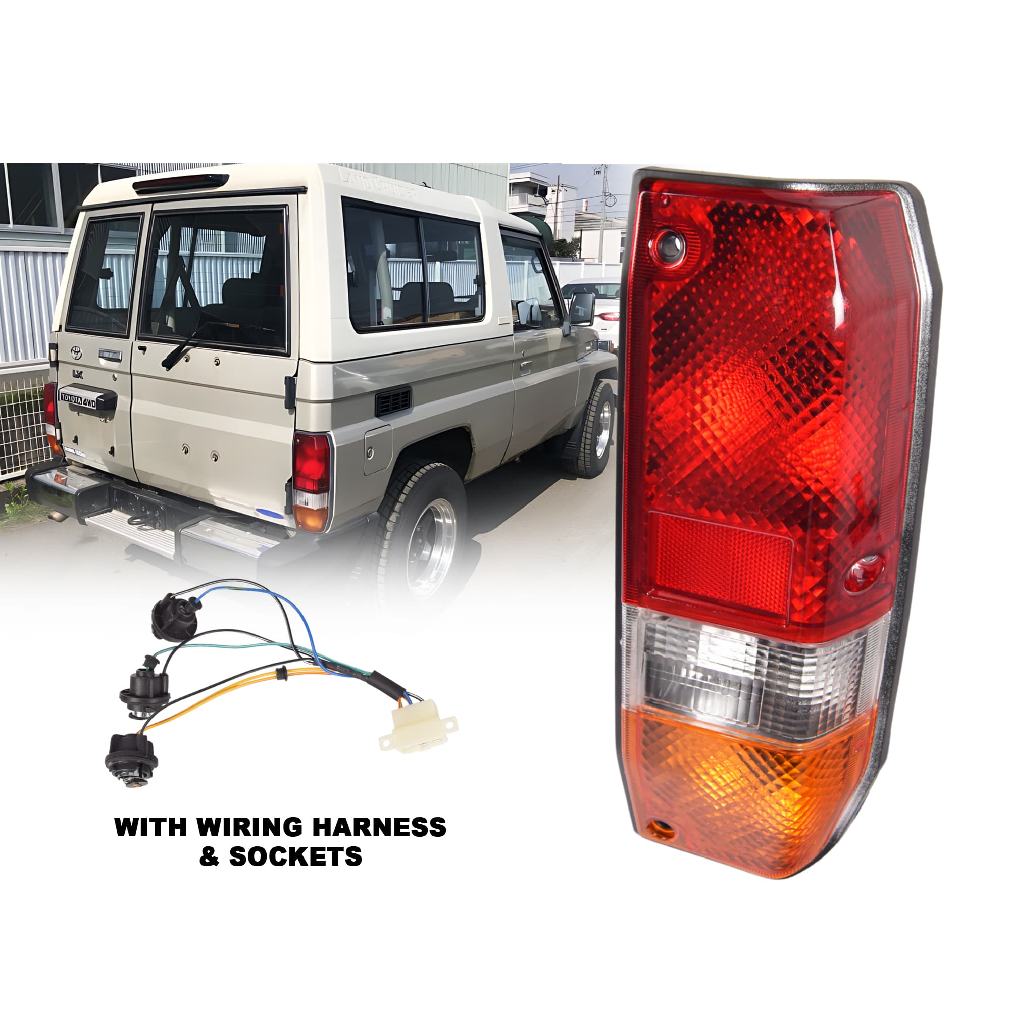 RH Right Tail Light Lamp For Toyota Landcruiser 70 75 Series Troopy 1985~1999