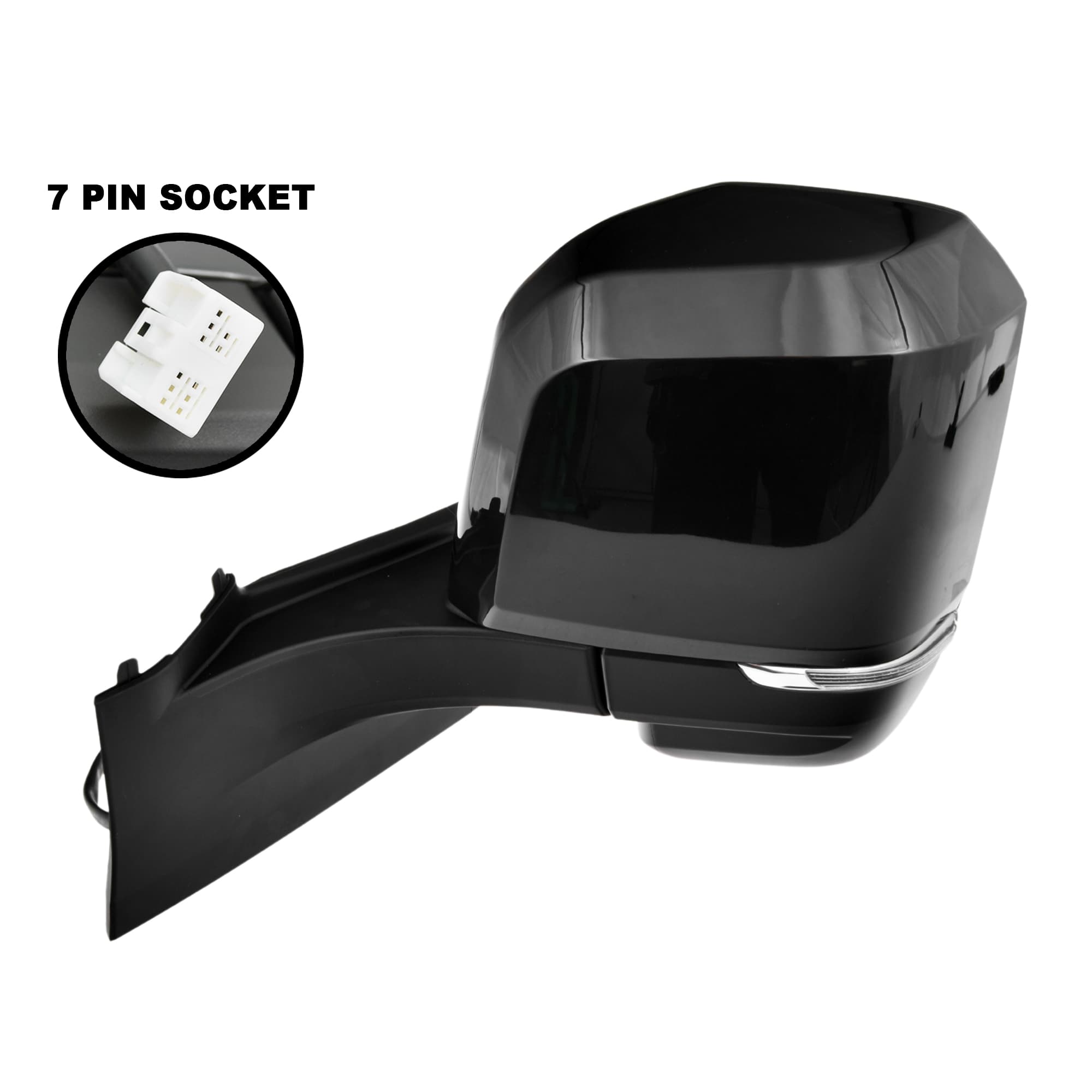 LH Left Electric Door Mirror Twin Glass Black For Toyota Hiace 2019~On