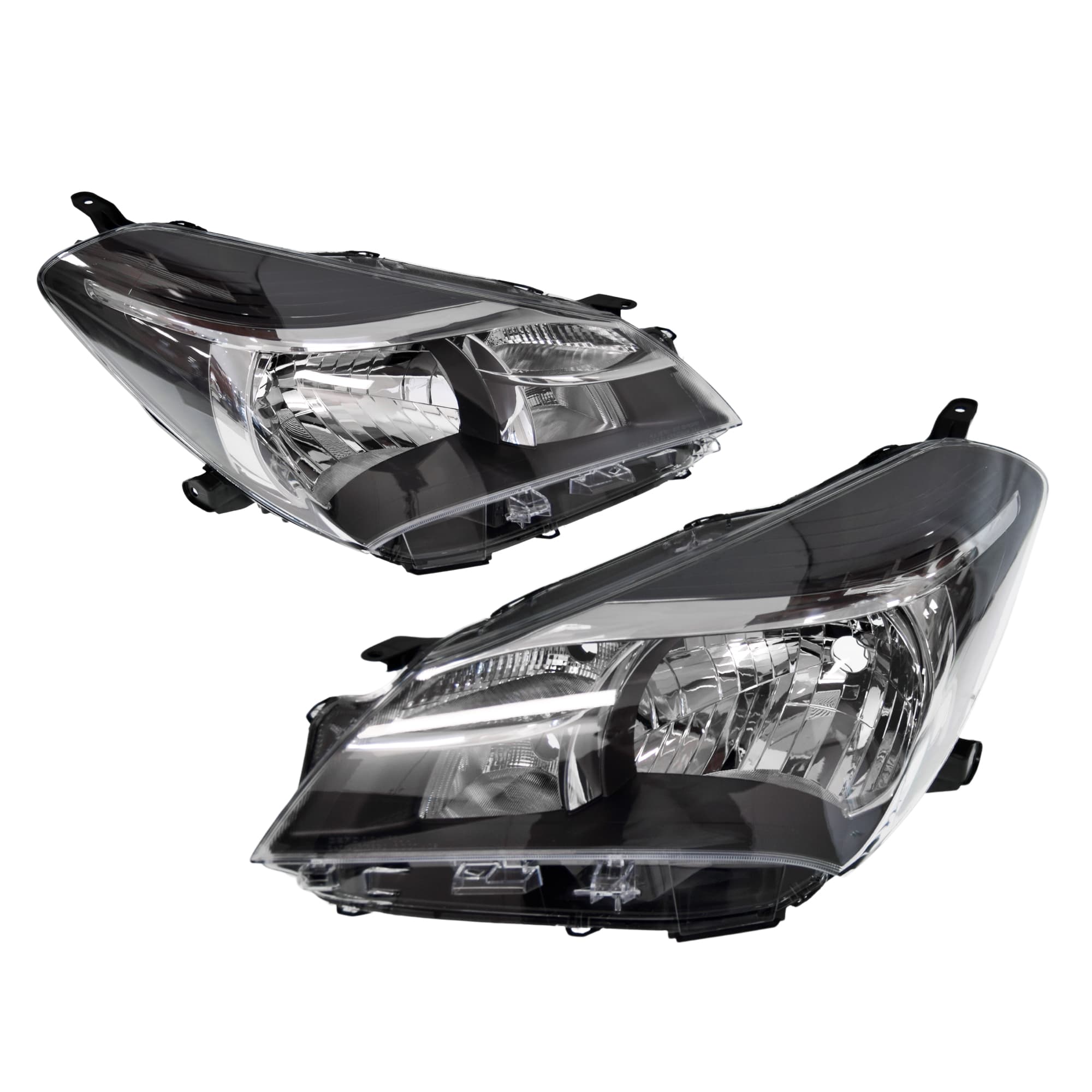 Pair LH+RH Head Light Front Lamp For Toyota Yaris Hatch Accent SX