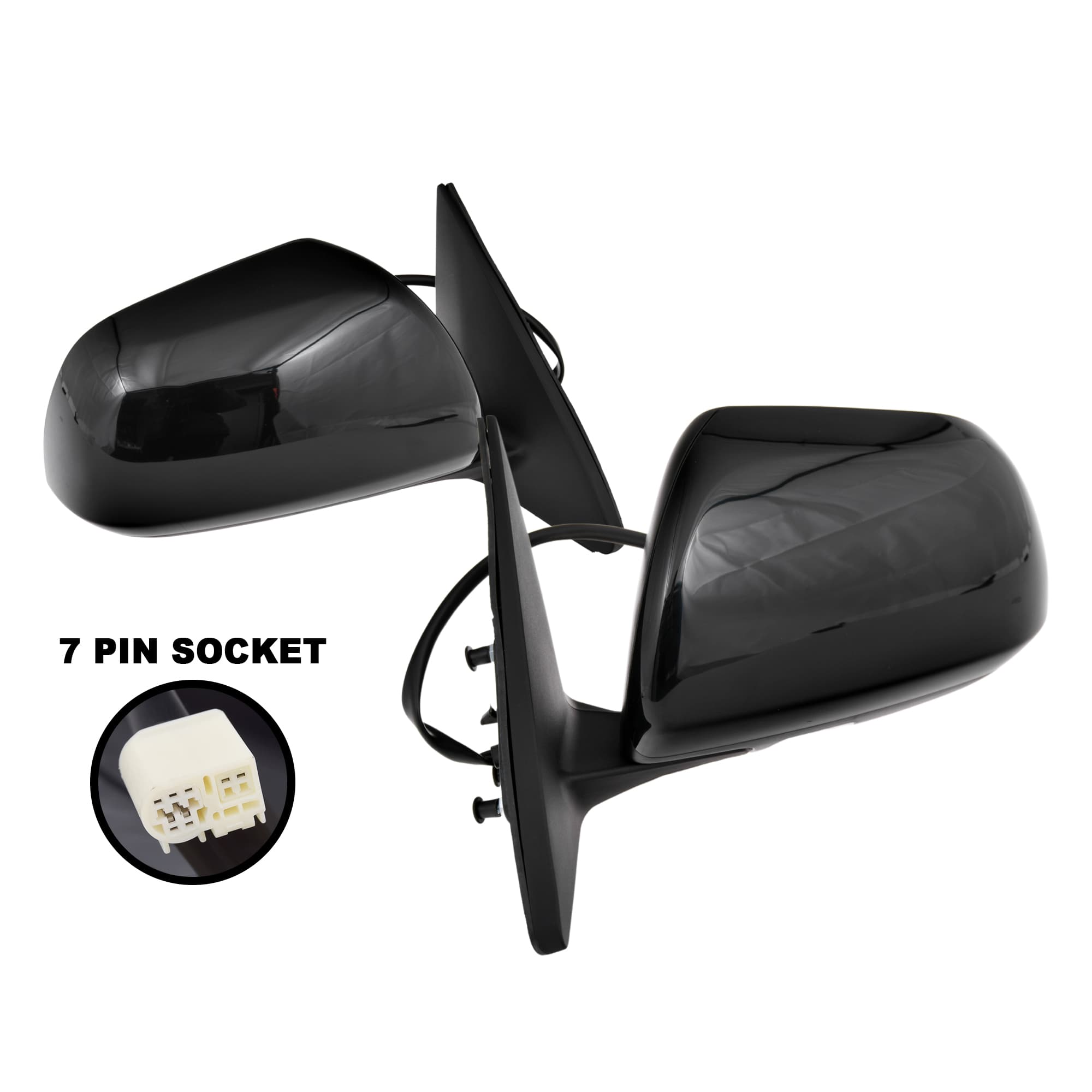 TYC Pair LH+RH Electric Door Mirror 7 Pin For Toyota Kluger GSU40 07~10 *Emark