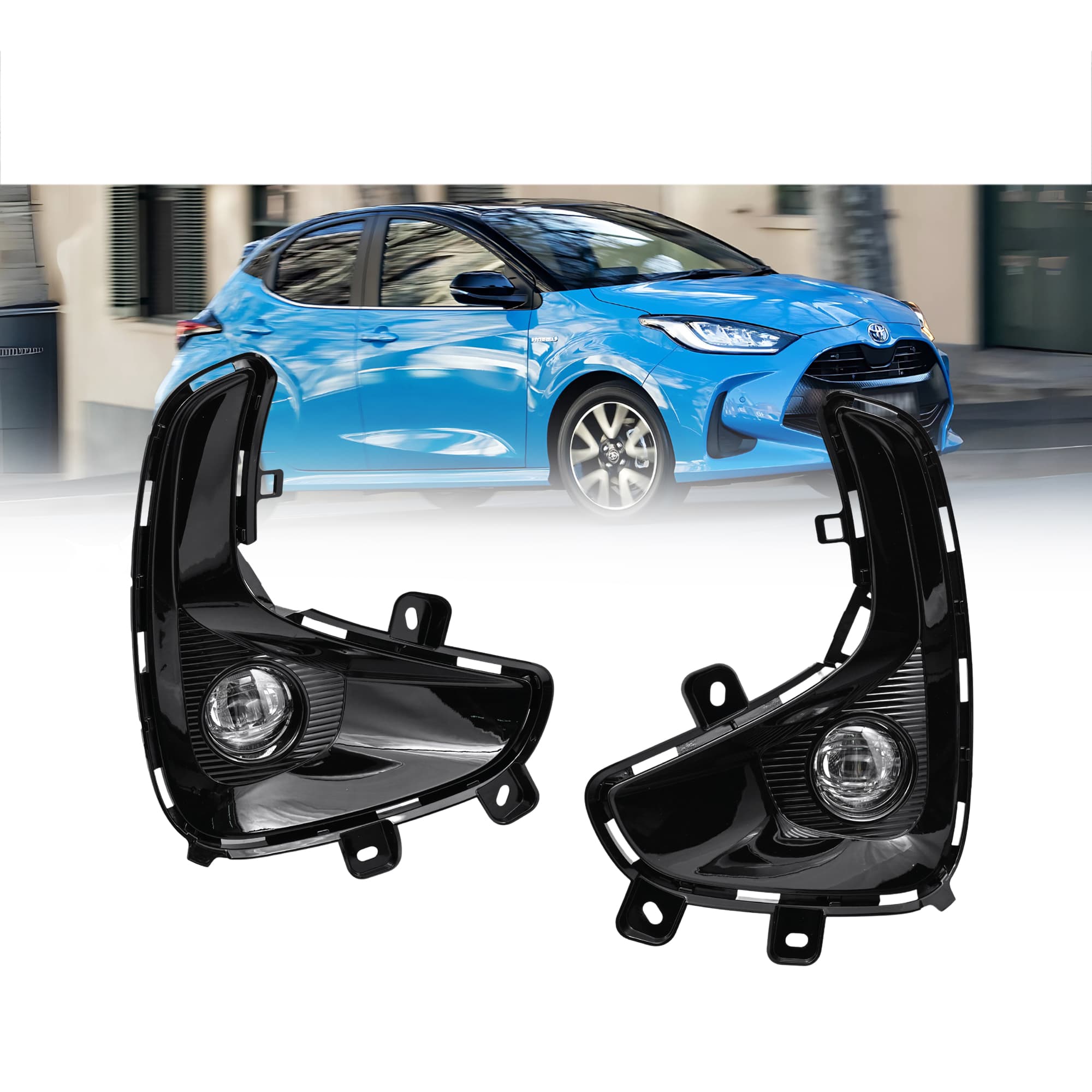 Full LED Set Fog Light Spot Driving Lamp KIT For Toyota Yaris Hatch 2020~On