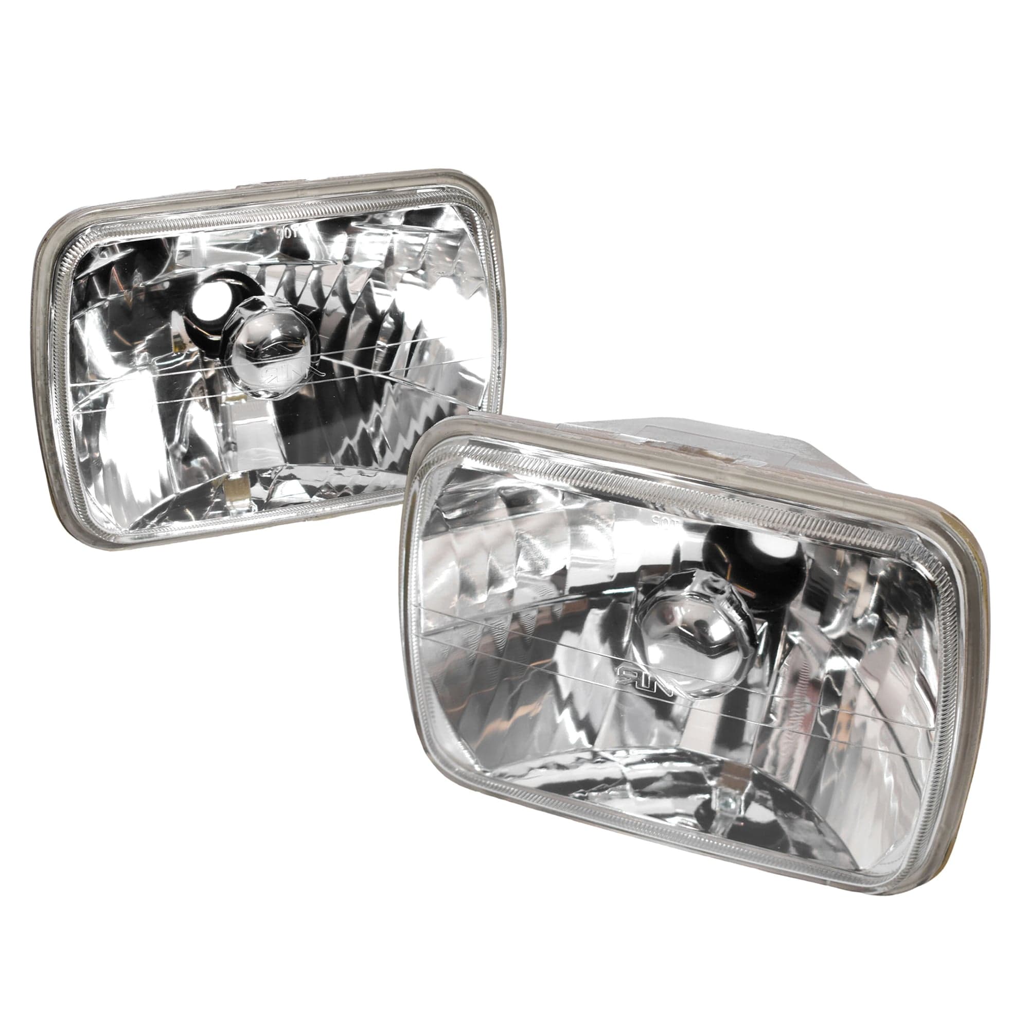 Pair LH+RH Head Light Lamp Crystal Clear Glass Lens For Toyota Hilux 1980~2005
