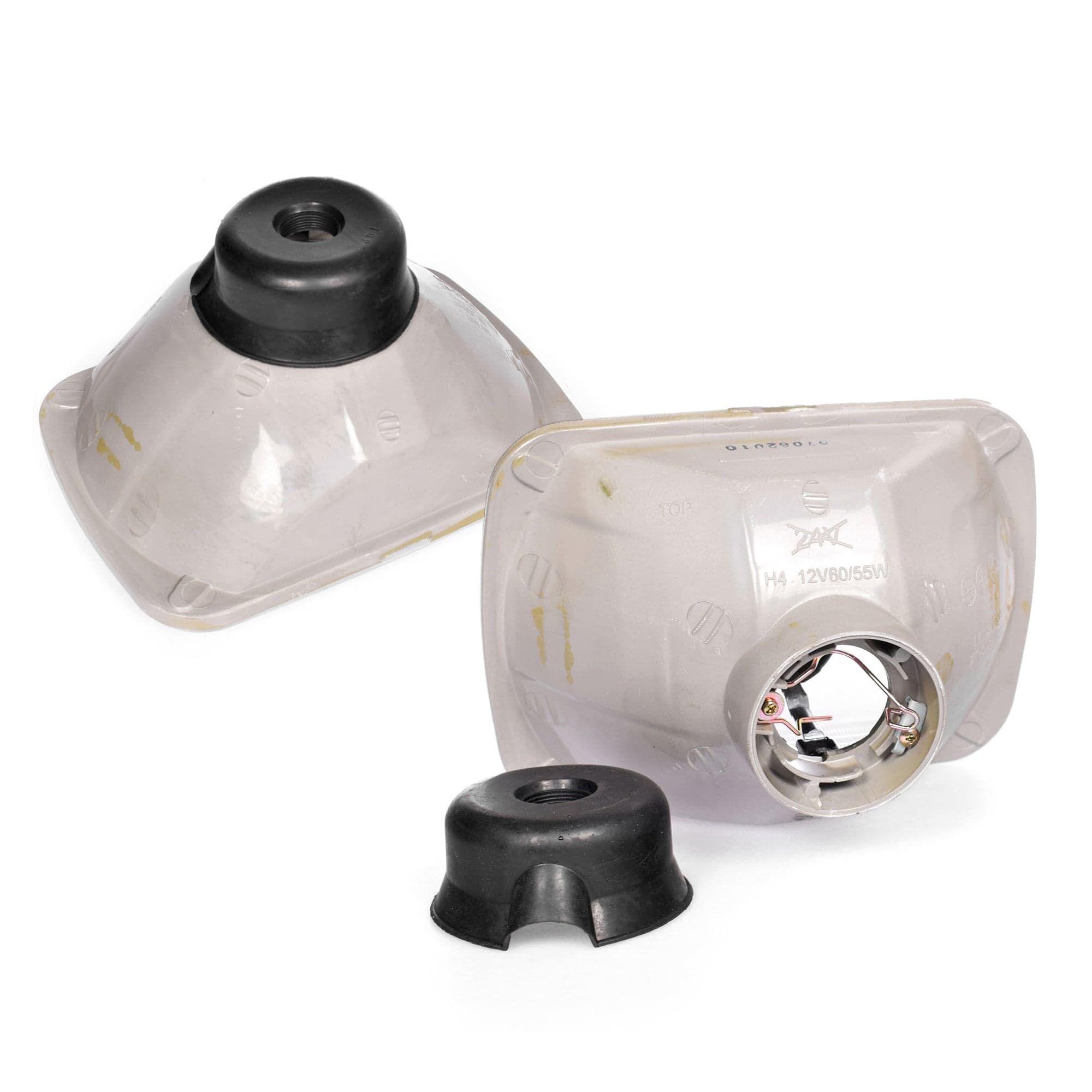 Pair LH+RH Head Light Lamp Crystal Clear Glass Lens For Toyota Hilux 1980~2005 view 2