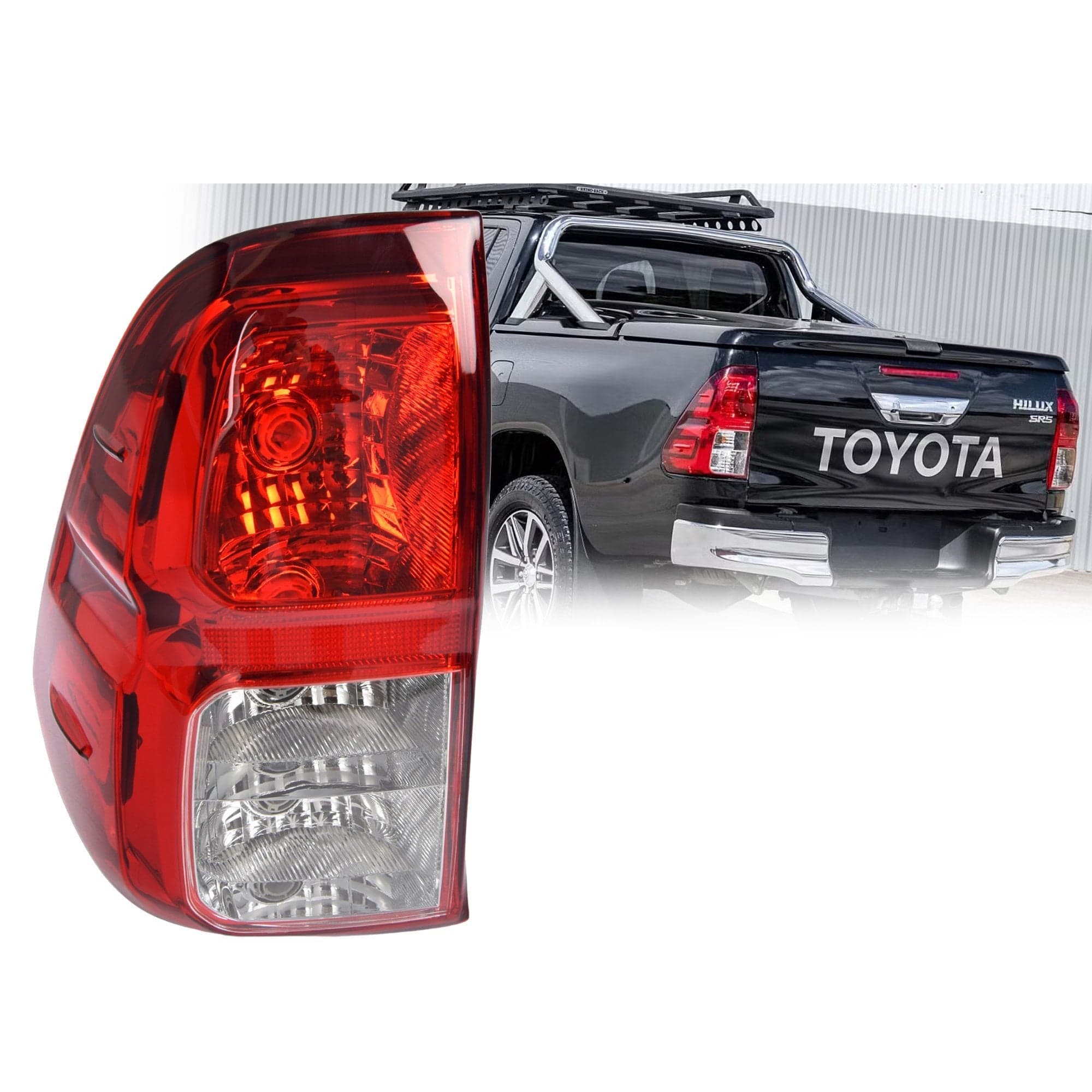 LH Left Tail Light Lamp Lens & Body For Toyota Hilux Ute 15~25 *Emark