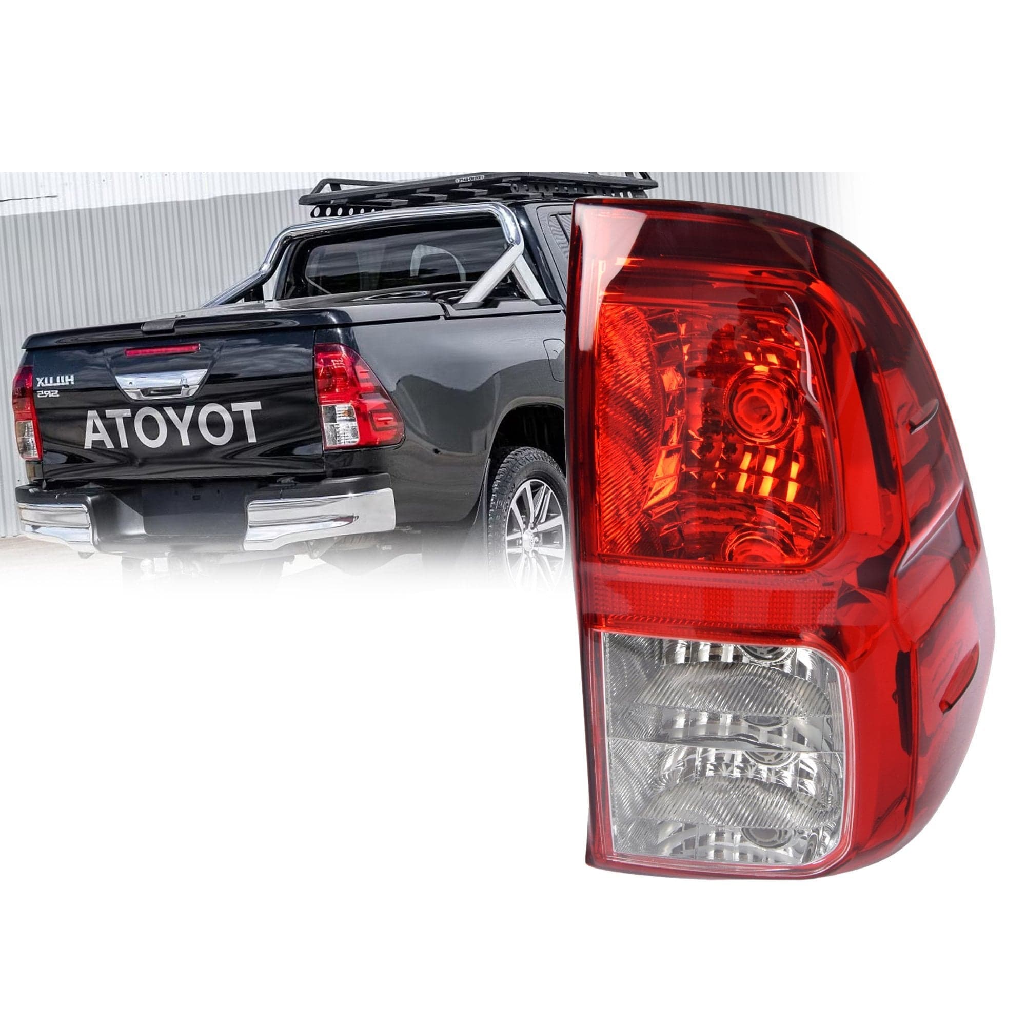 RH Right Tail Light Lamp Lens & Body For Toyota Hilux Ute 15~25 *Emark