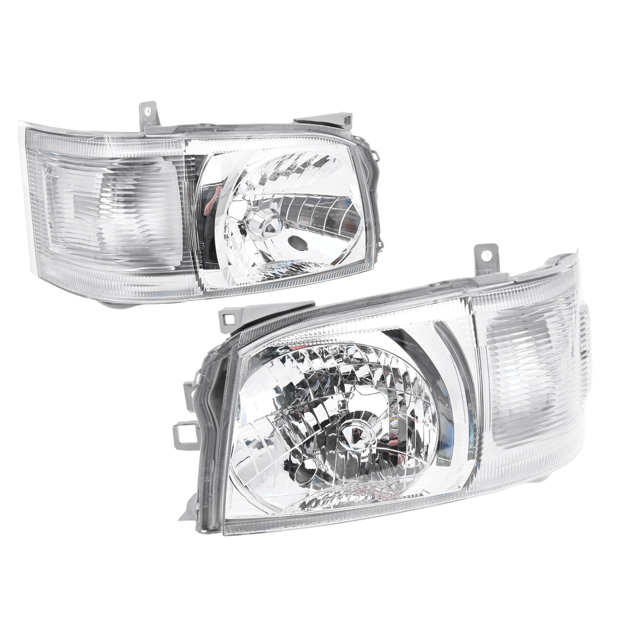 Pair LH+RH Head Light Lamp Fits Toyota Hiace Van Bus Commuter 05~10