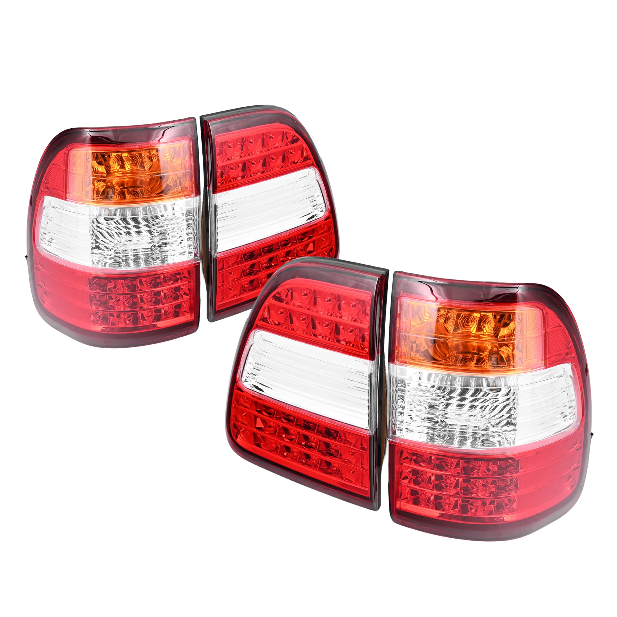 Pair LH+RH Tail Light + Inner Tailgate Lamp For Toyota Landcruiser J100 05-07