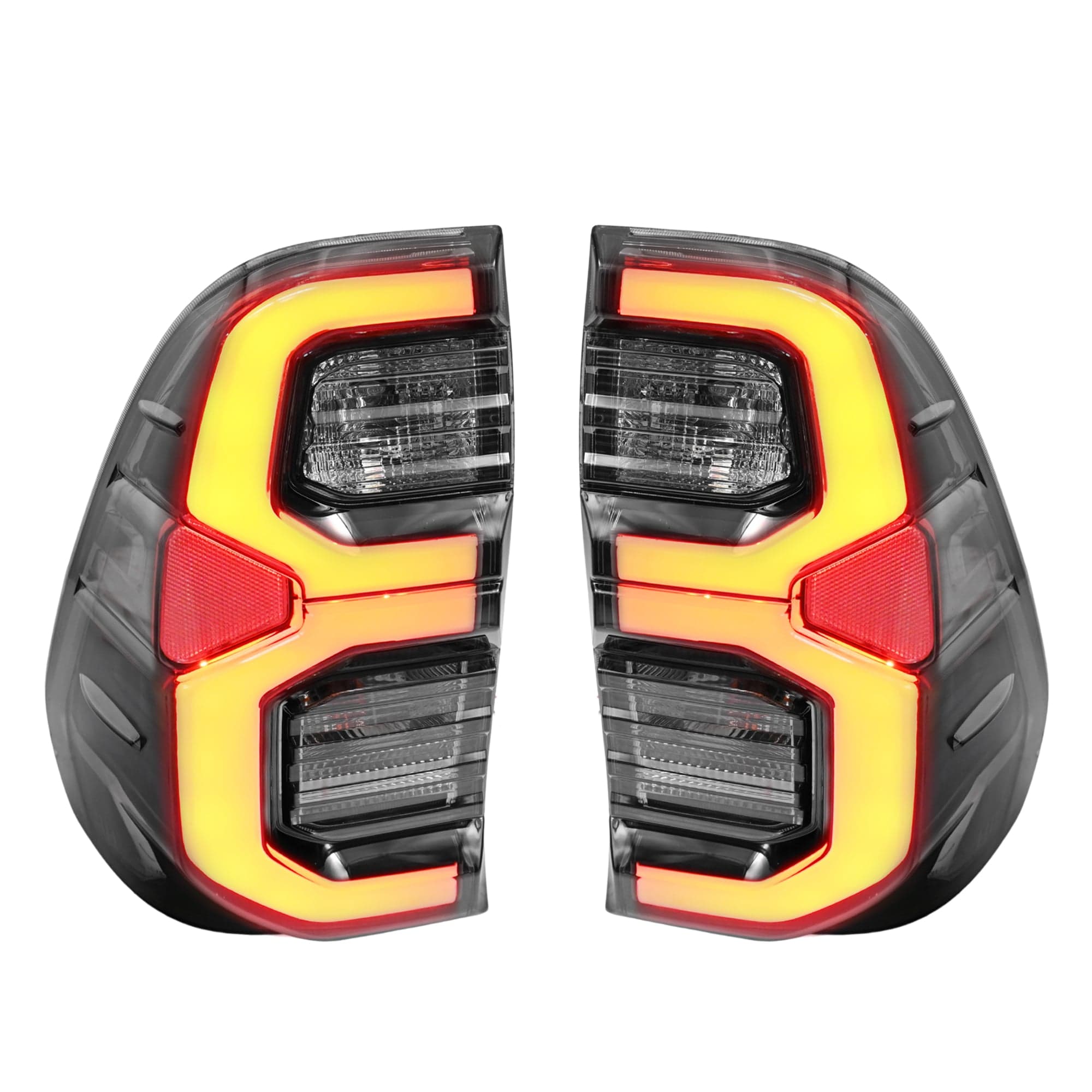 Smoked LED Smoked Pair LH+RH Tail Light Lamps For Toyota Hilux Ute 2020~On