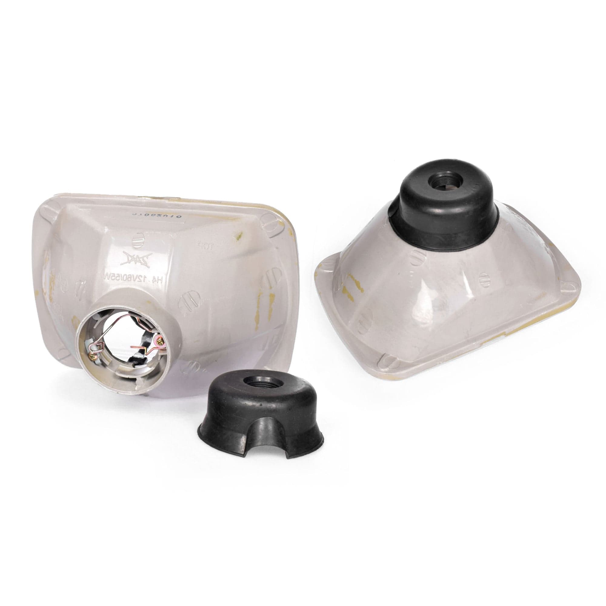 Pair LH+RH Head Light Lamp Crystal Plastic Lens For Toyota Hiace 1982~2004 view 2