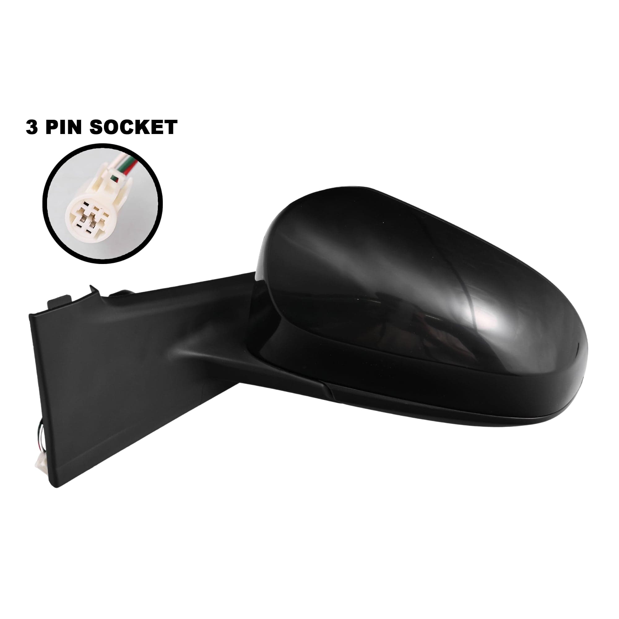 TYC LH Left Door Mirror Gloss Black For Toyota Yaris NCP130 Hatch 11~20 *Emark