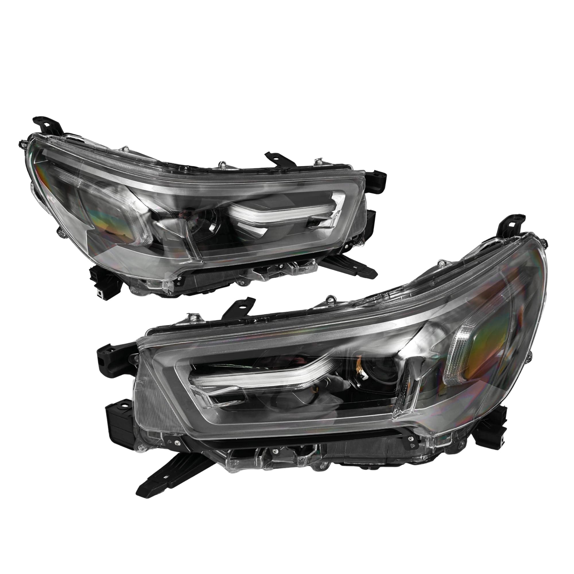 Pair LH+RH Head Light Lamp LED For Toyota Hilux Rouge Rugged