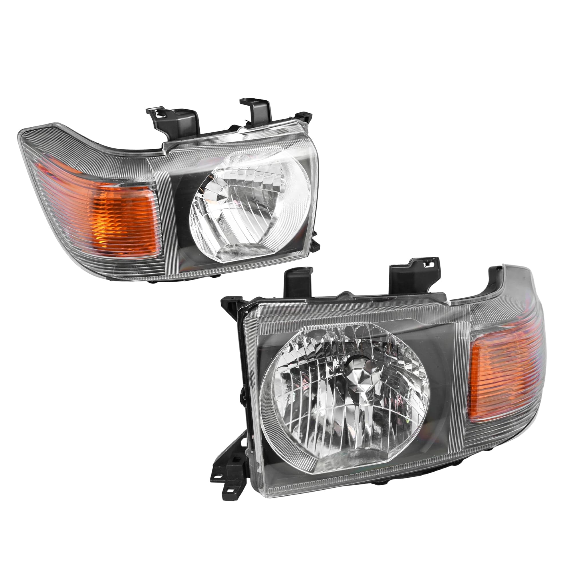 Pair LH+RH Black Smoked Head Light Lamp For Toyota Landcruiser J70
