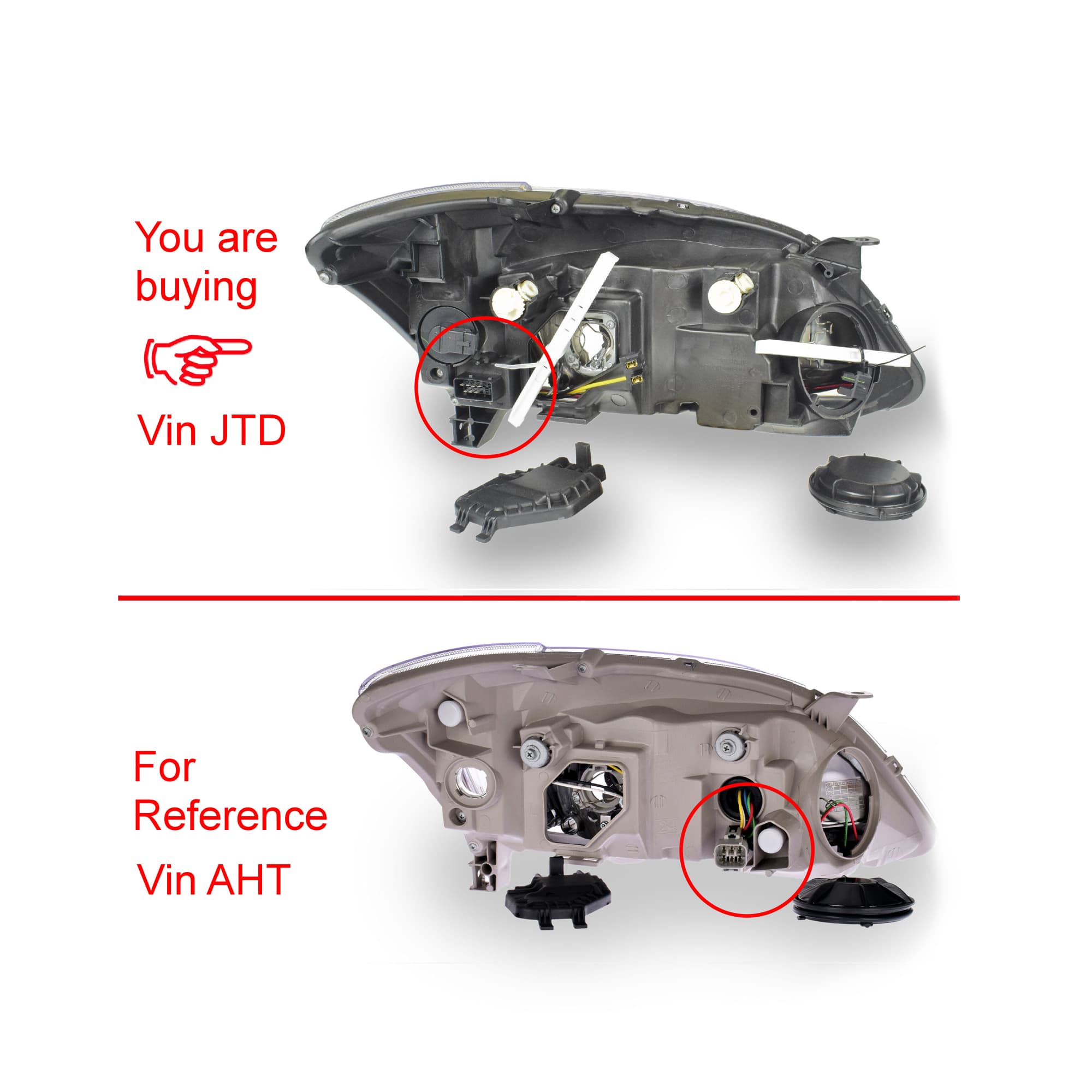 RH Right Head Light Lamp For Toyota Corolla ZZE122 04~07 5Dr Hatch JTD view 2