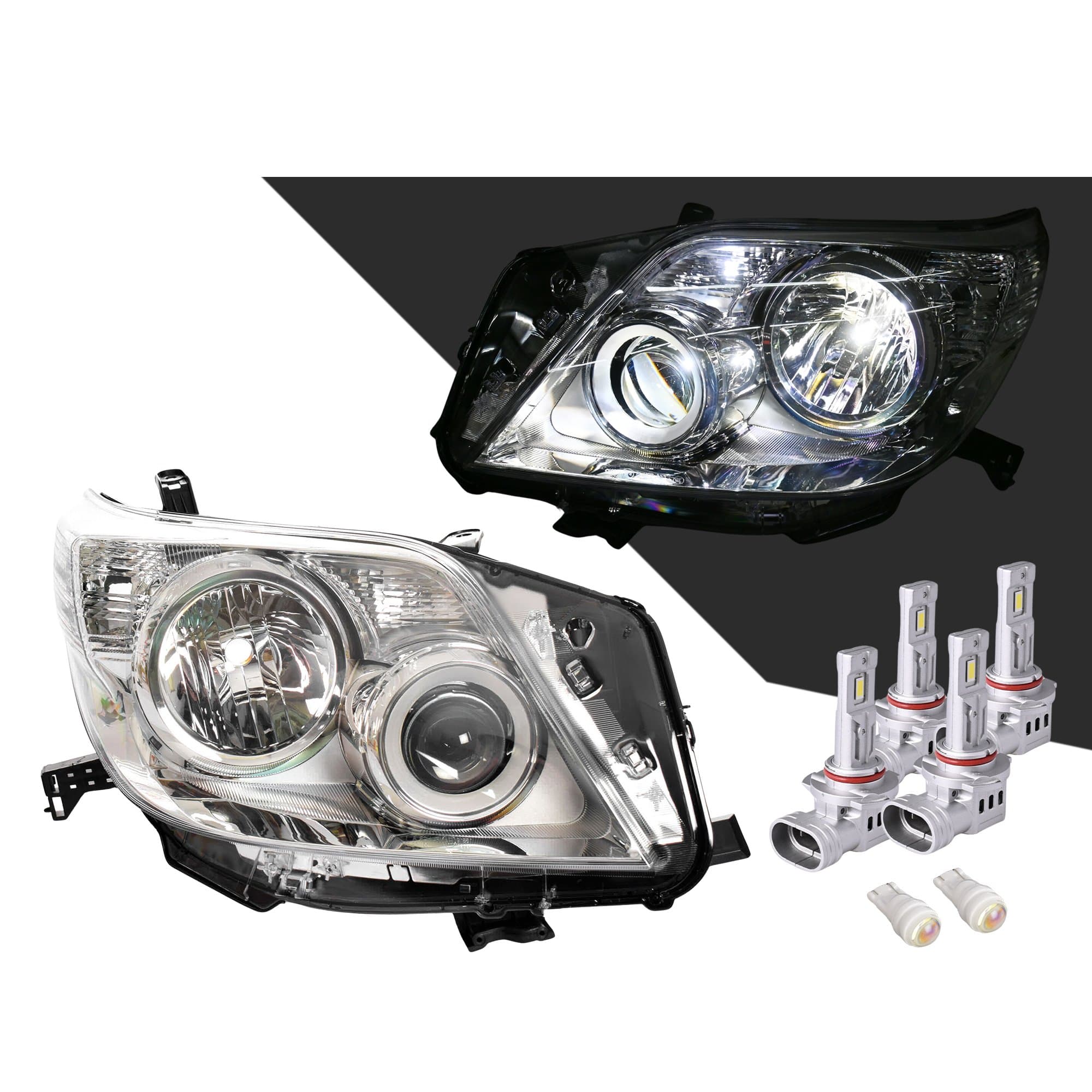 Pair LH+RH Head Light + LED Globes For Toyota Prado J150 09~13 *Emark