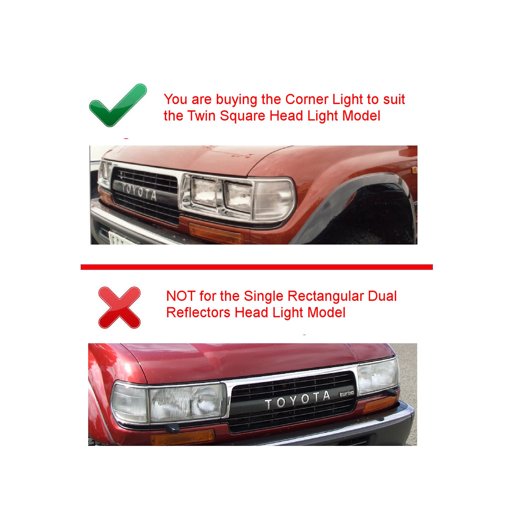 TYC RH Right Corner Light Lamp Chrome For Toyota Landcruiser 80 Series 90~98 GXL view 2