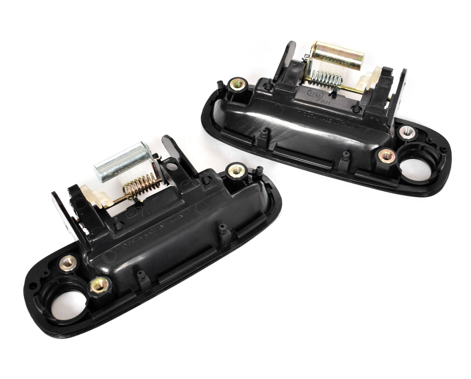 FRONT Pair of LH+RH OUTER Door Handle (Black) For Toyota Corolla AE112 98~01 view 2