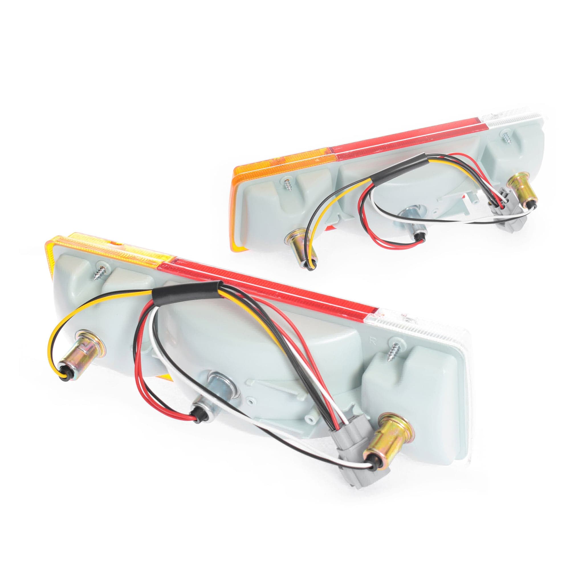 Pair LH+RH Tail Light Lamp (30cm Square) For Toyota Hilux / Landcruiser 1988-On view 2