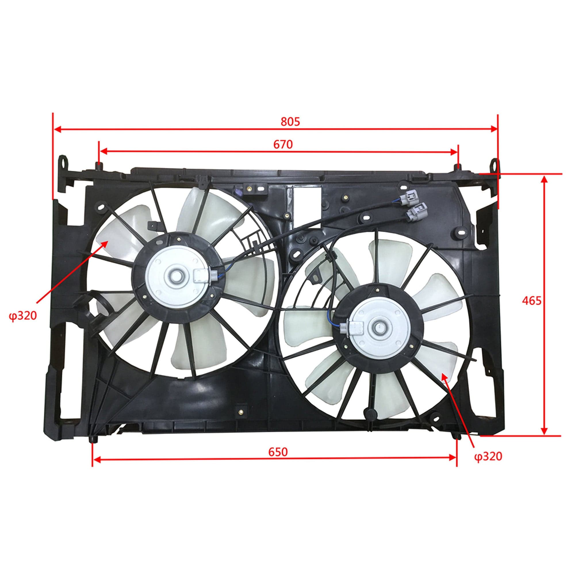 AC Radiator Thermo Cooling Fan Assembly Dual For Toyota RAV4 ACA30 06~13 3.5L V6 view 2