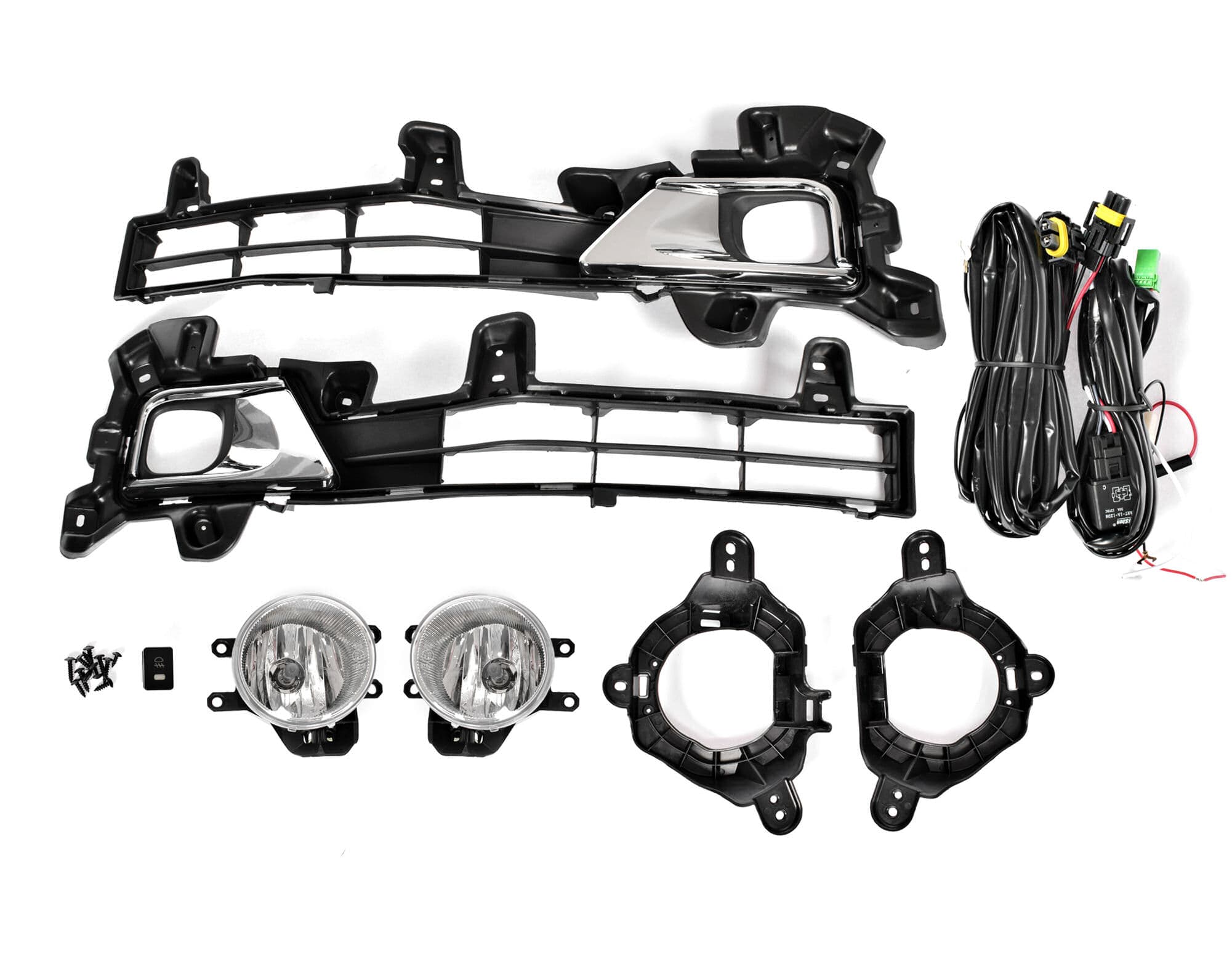 Full Set Fog Light Spot Driving Lamp KIT For Toyota Landcruiser 200 Series 15~21 view 2