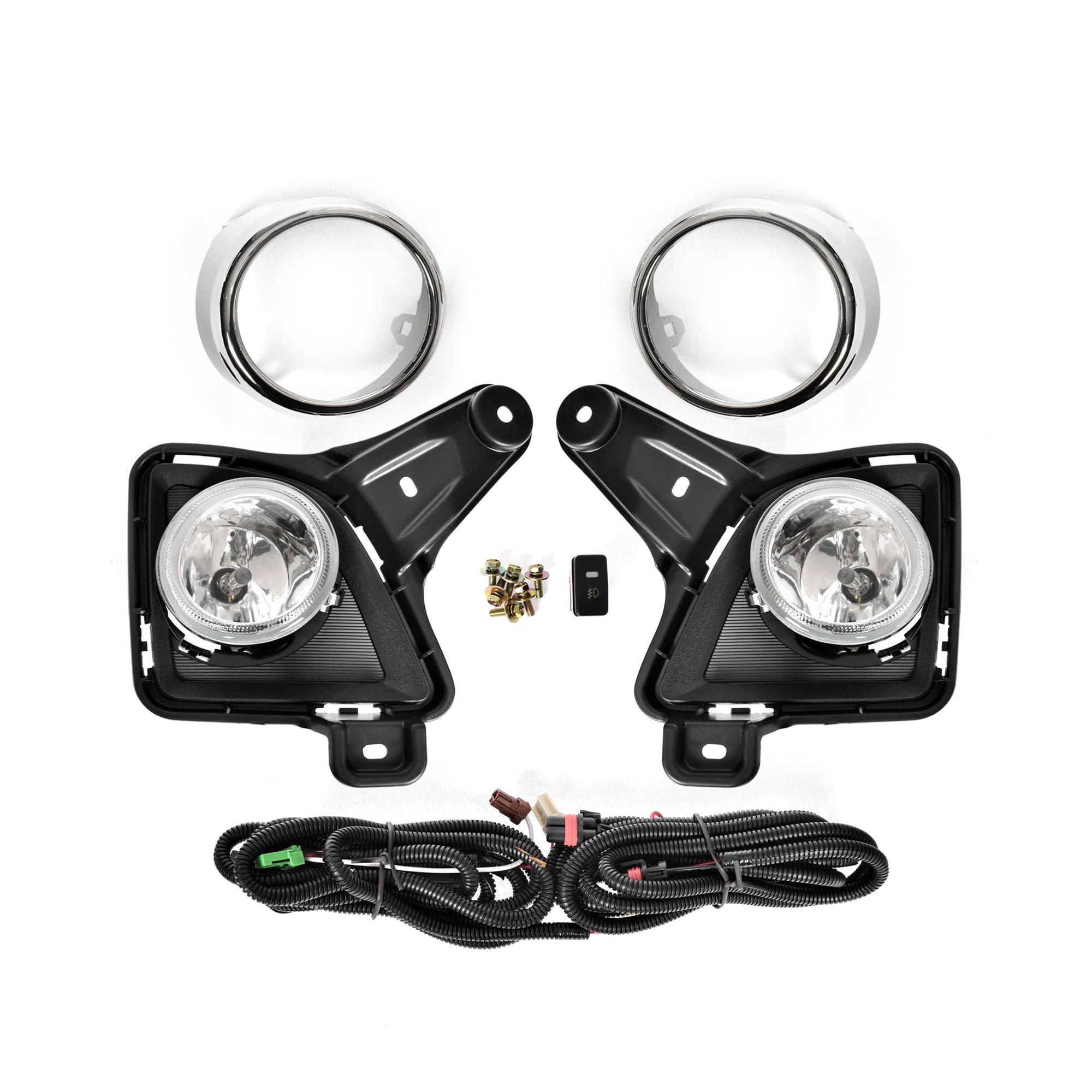 SET Fog Light Spot Driving Lamp KIT (Chrome) For Toyota Hiace TRH KDH view 2