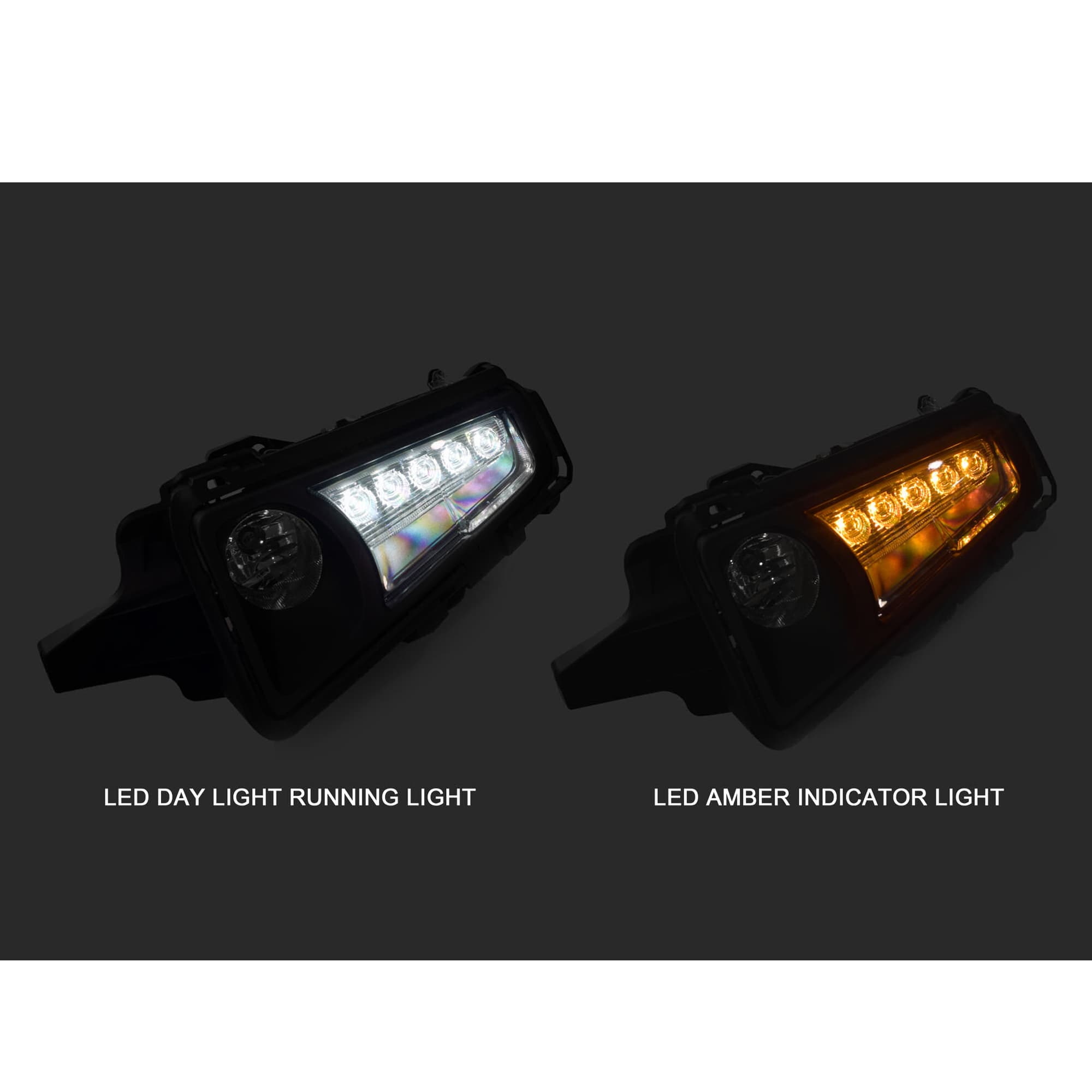 LED DRL Full Fog Light Bar Lamp KIT For Toyota Hiace 300 Series 2019~On Van Bus view 2