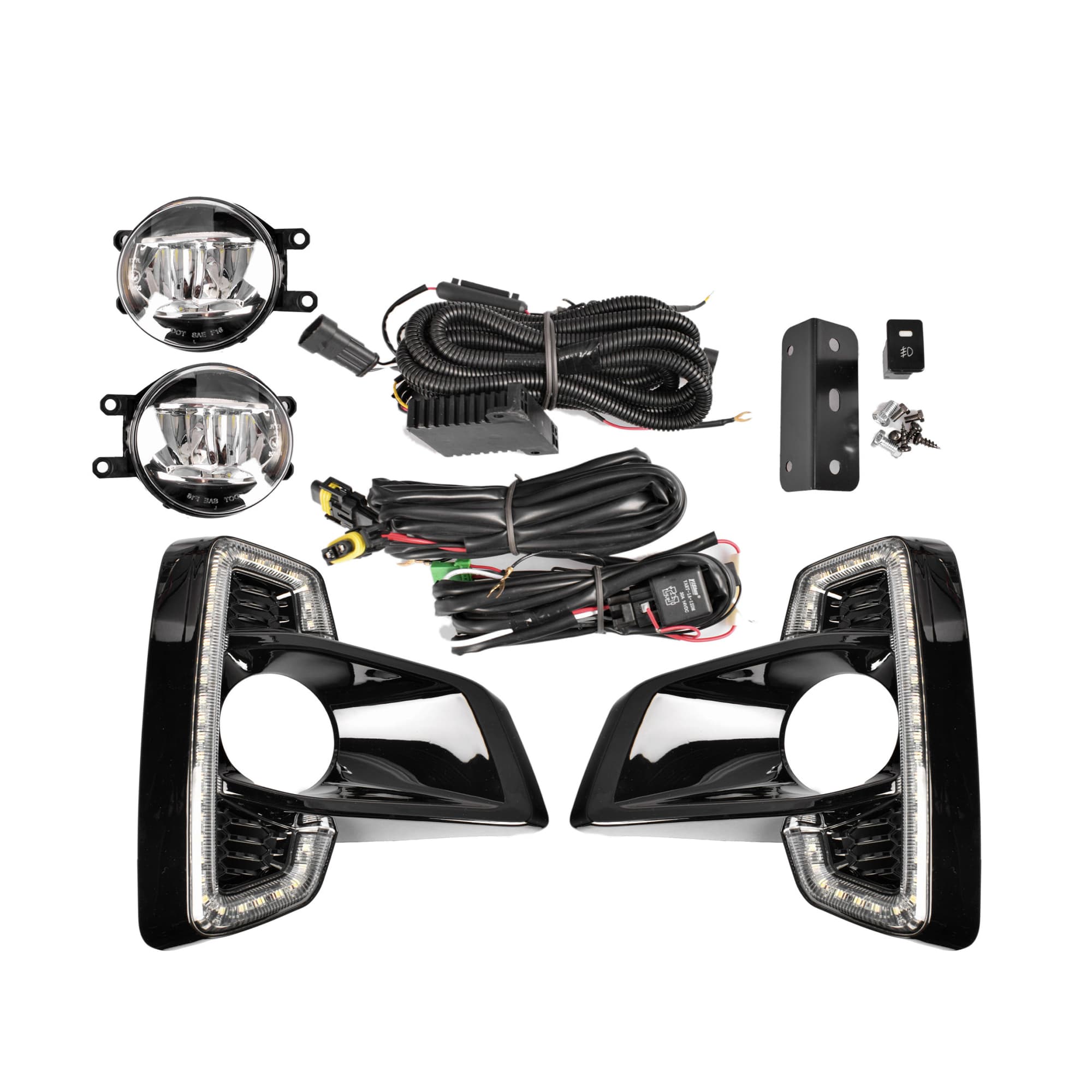 LED DRL & Indicator Fog Light KIT For Toyota Hilux 4WD 2017~2019 SR SR5 Rogue view 2
