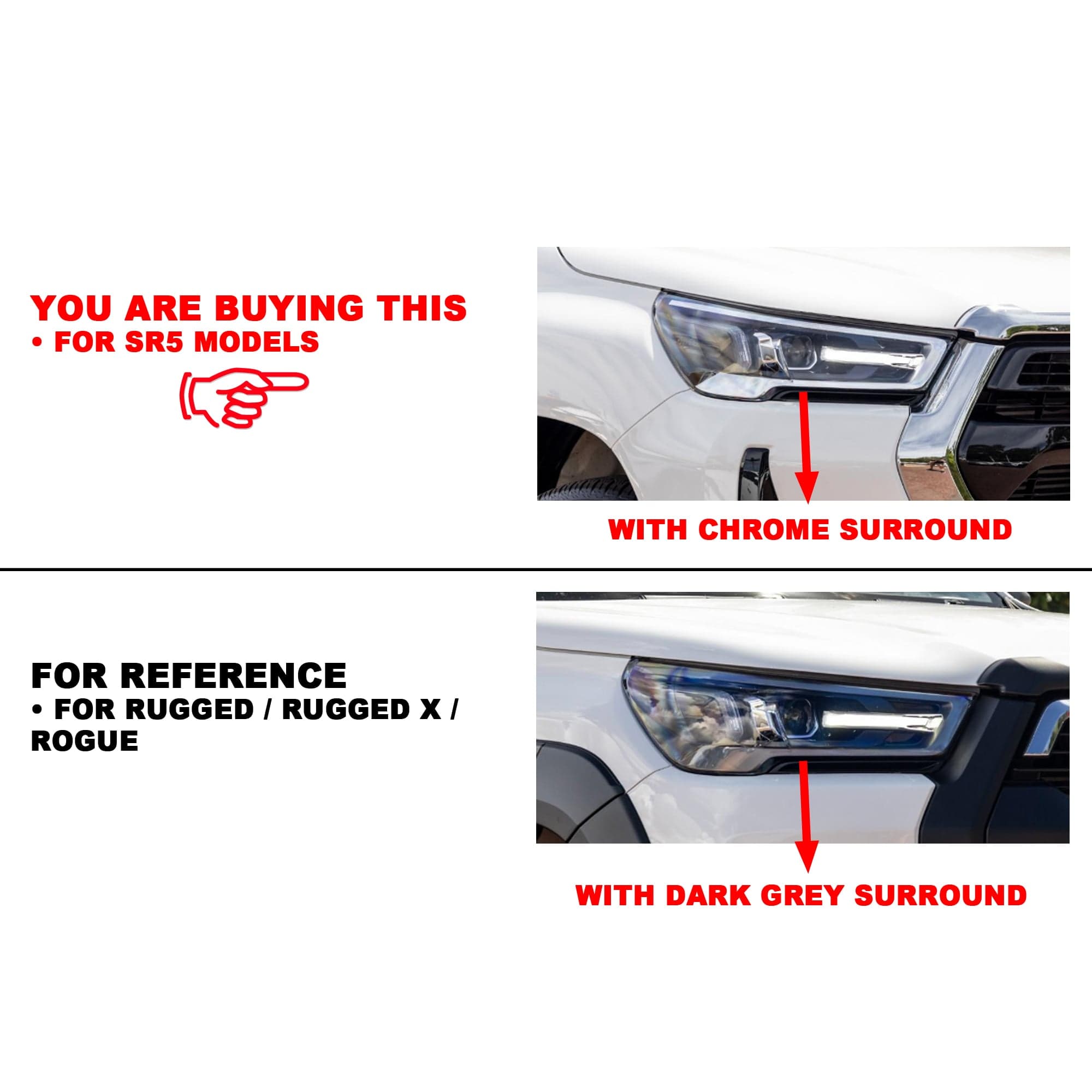 LH Left Hand Head Light Lamp LED For Toyota Hilux Ute SR5 view 2