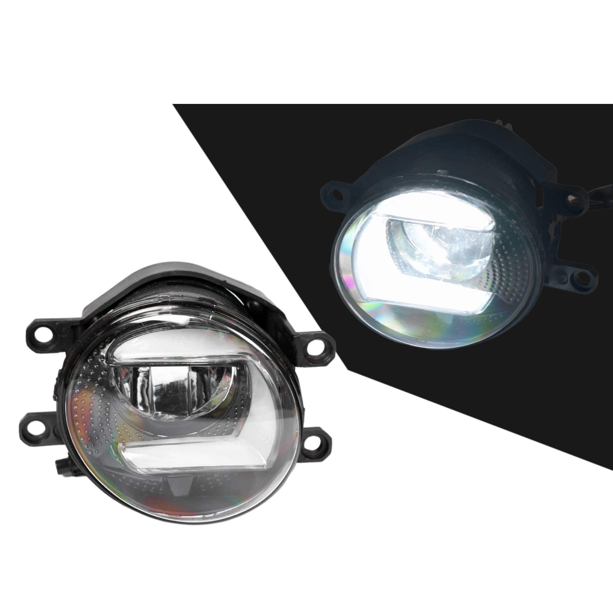 Pair LH+RH LED Fog Light Lamps DRL Indicator For Toyota Yaris Sedan 2006~2016