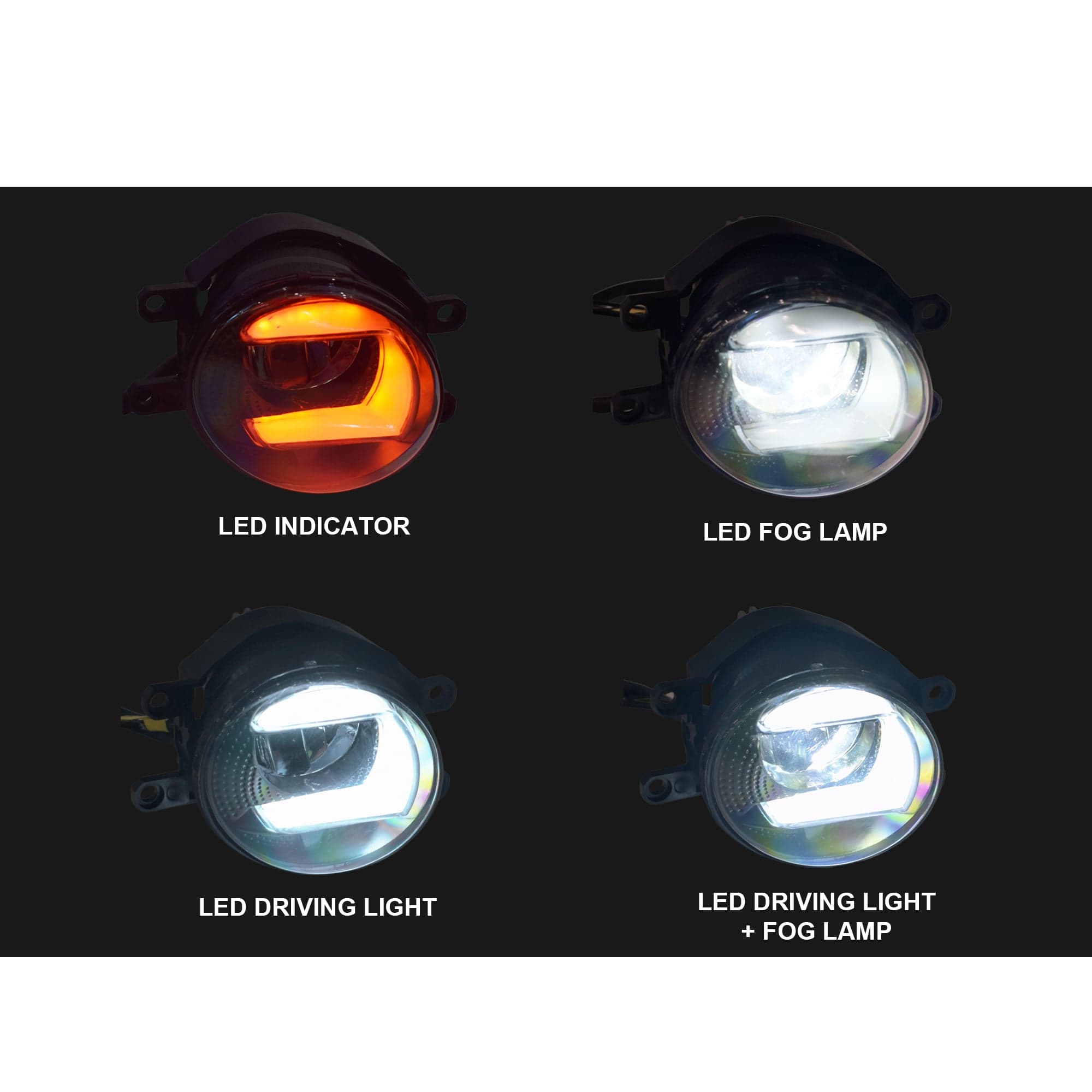 Pair LH+RH LED Fog Light Lamps DRL Indicator For Toyota Camry ASV50 view 2