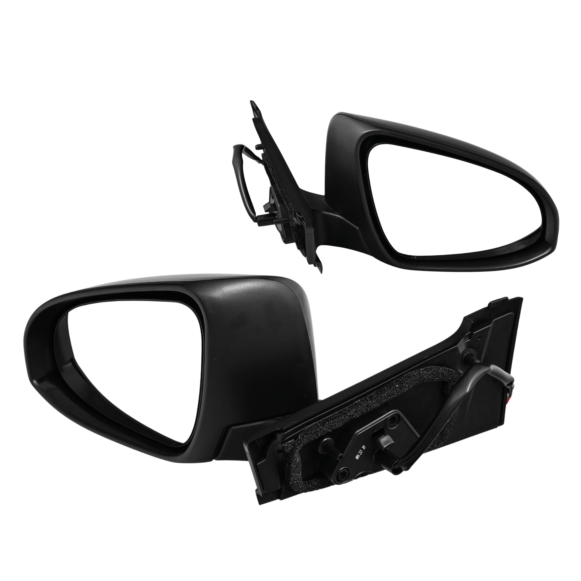 TYC Pair LH+RH Door Mirror Gloss Black Toyota Yaris NCP130 Hatch 11~20 *Emark Alternate View