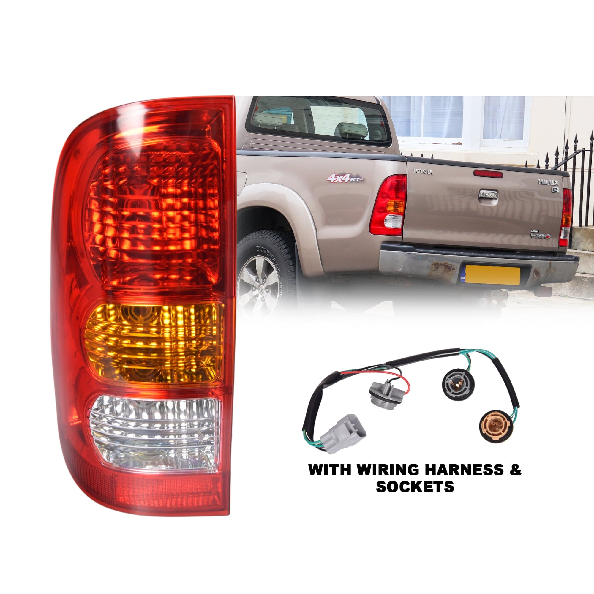 LH Left Hand Tail Light Rear Lamp Assembly For Toyota Hilux Ute view 2